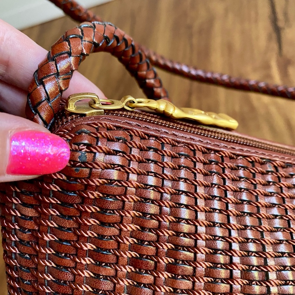 VTG Stone Mountain Leather Woven bag - Picture 11 of 16